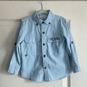 Prodoh - Light blue long sleeve boys fishing shirt - size 2T